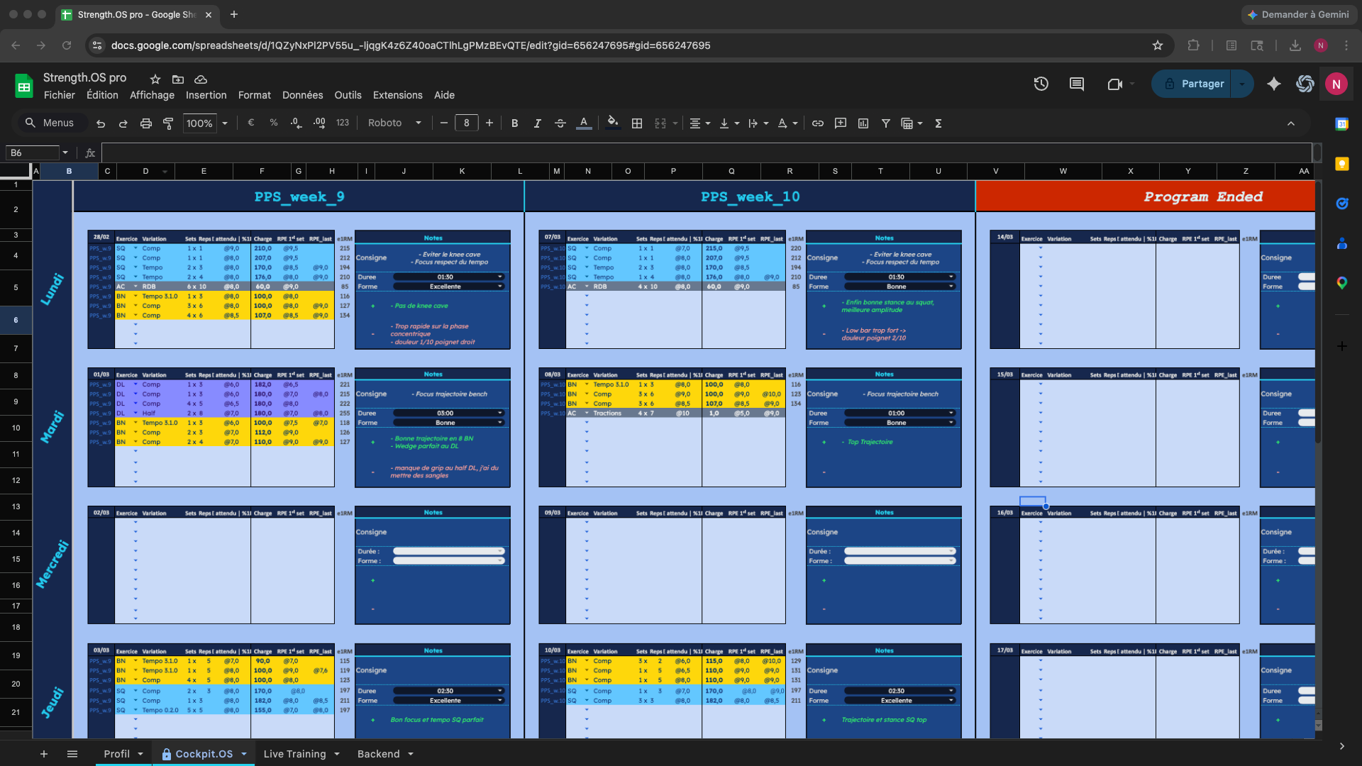 Live Training vue PC